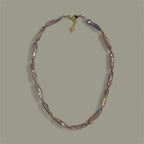 Mauve Stick Pearl Necklace