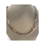 Mauve Stick Pearl Necklace