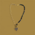 Asymmetrical Gold Filled & Peacock Pearl Necklace